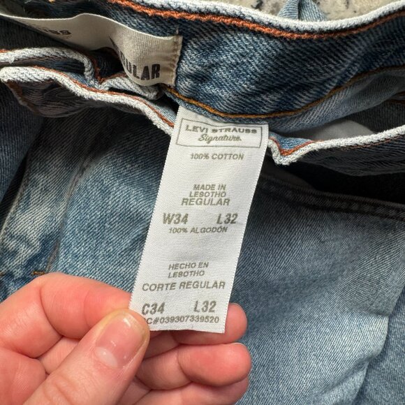 Levi Strauss Signature Regular Light Blue Wash W34 L32 Jeans - Picture 16 of 16